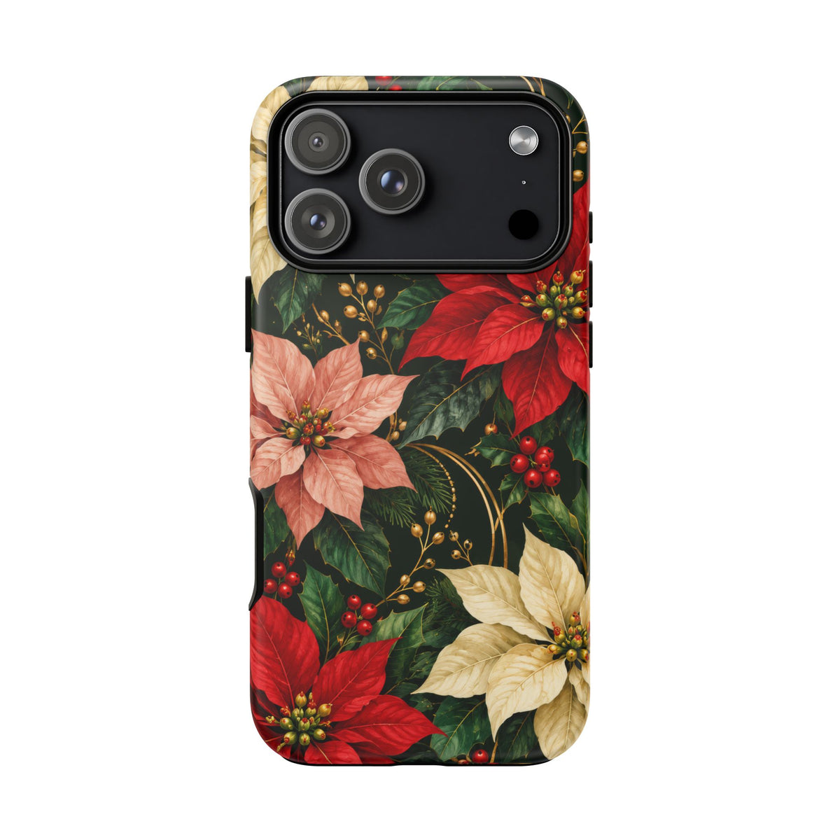 Noel in Bloom iPhone Tough Case | poinsettia