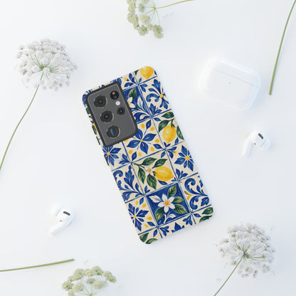 Blue Lemon Tile Samsung Galaxy Tough Case | Azulejo Orchard