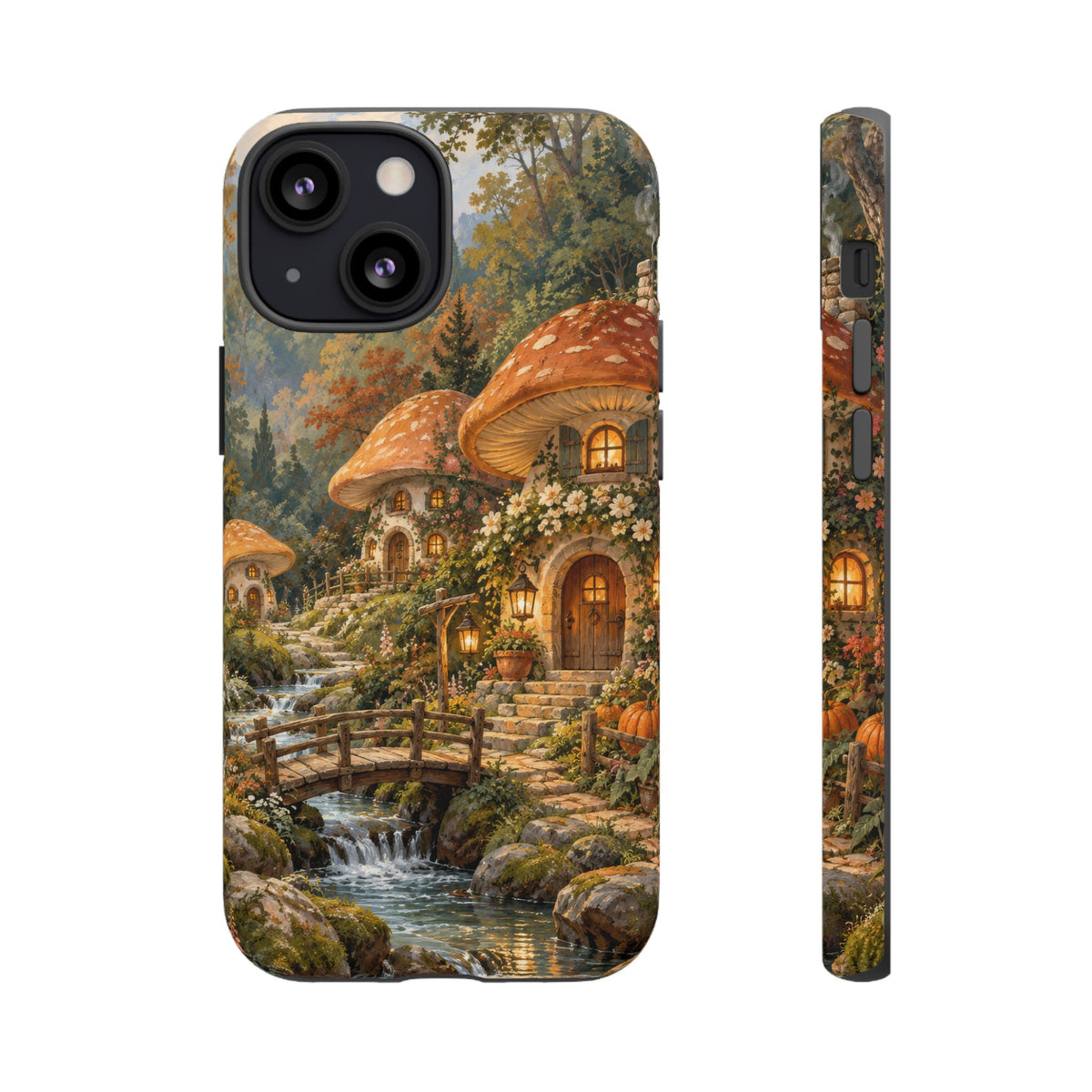 Honeycap Village iPhone Tough Case | Mushroom Village