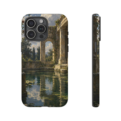 The Flooded Court iPhone Tough Case | Ancient Garden Landscape