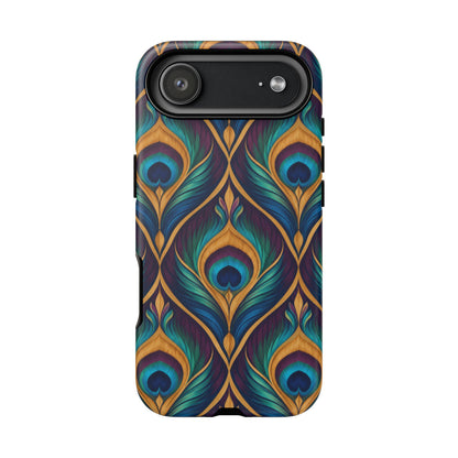 Peacock Nocturne iPhone Tough Case | art deco