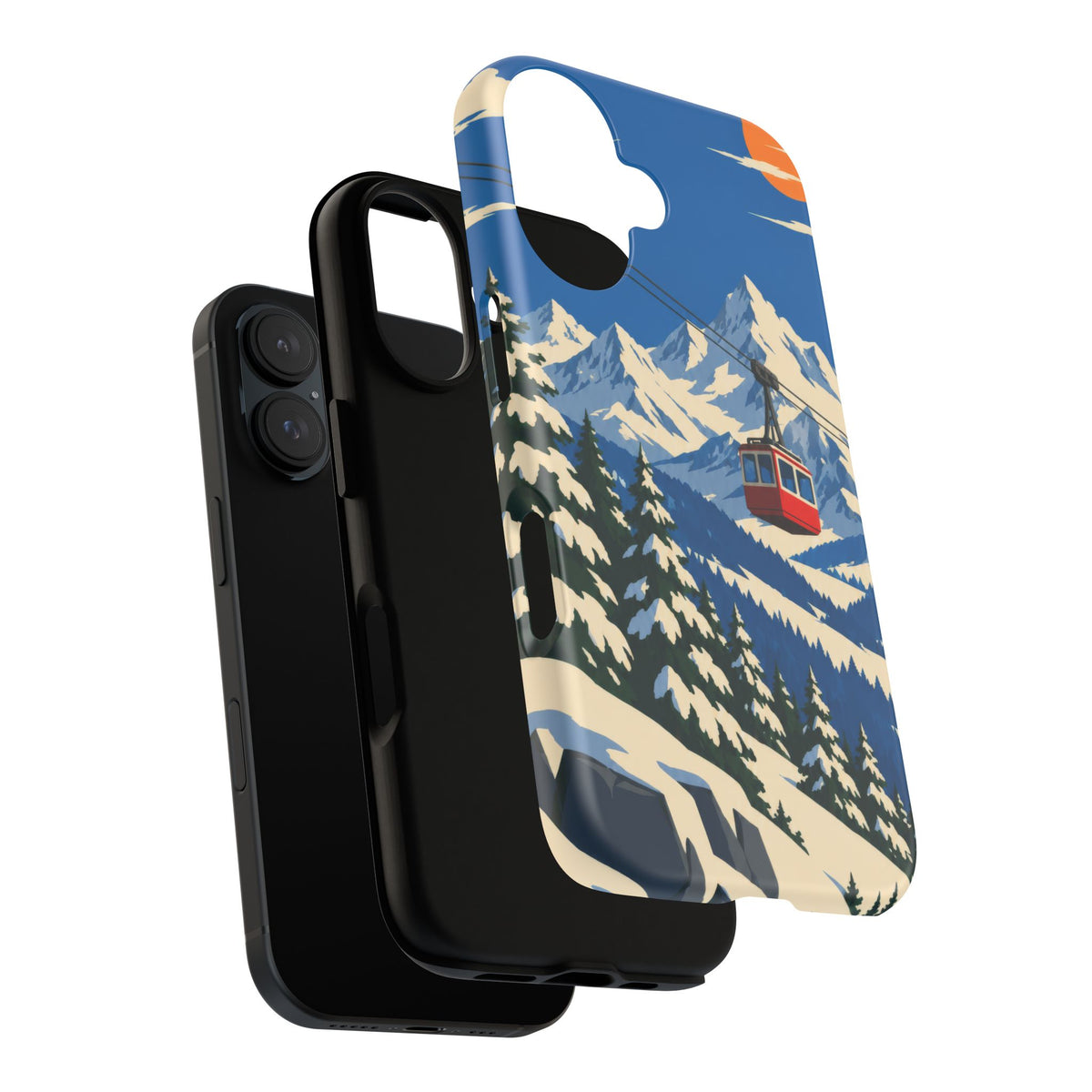Swiss Skiing — Lift to the Sky iPhone Tough Case