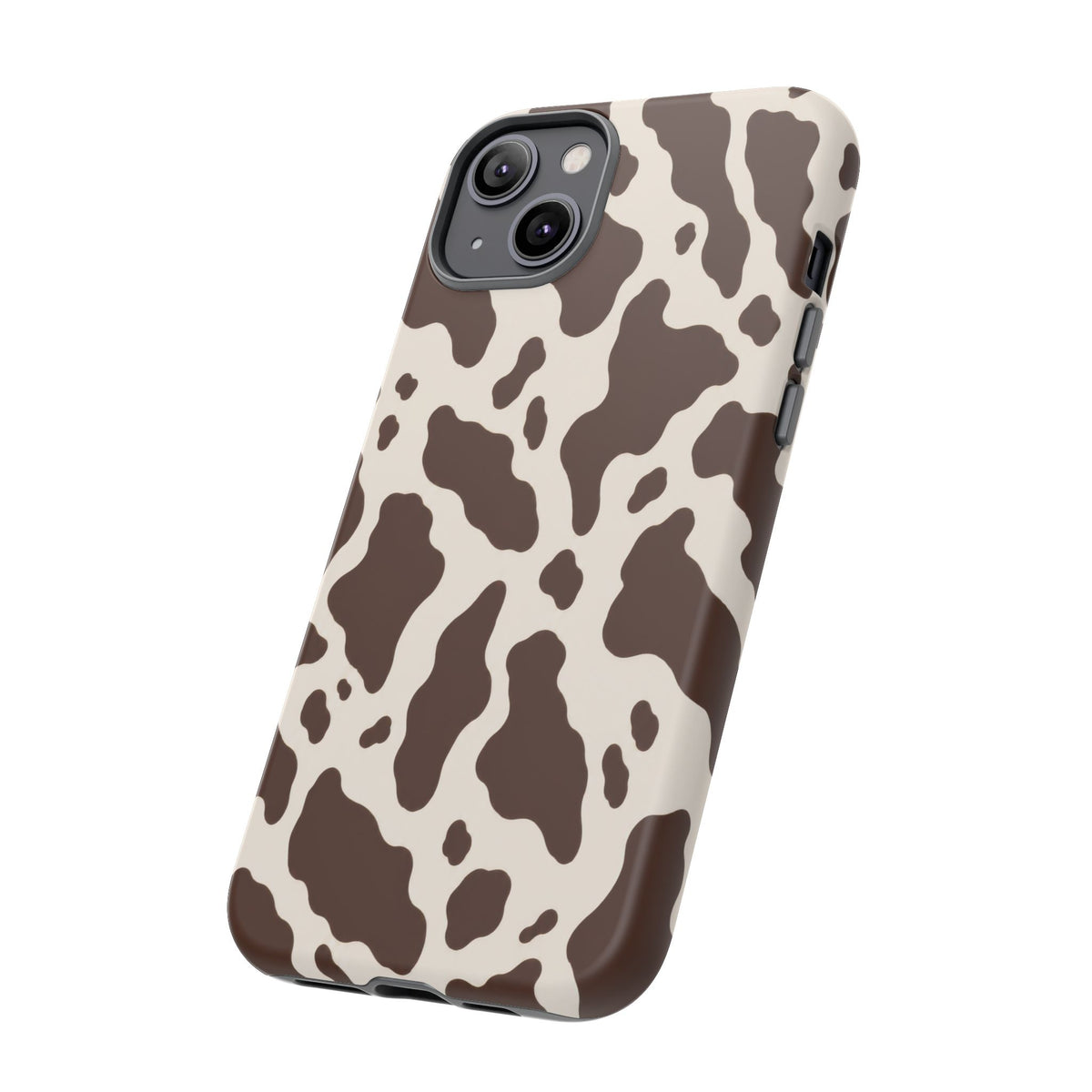 Cocoa Ranch iPhone Tough Case | Brown Cow Print