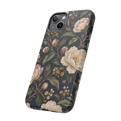 Dark Floral iPhone Tough Case | Midnight Camellia