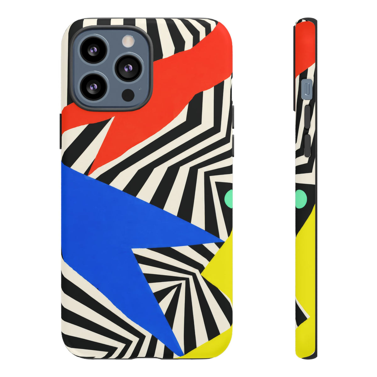 Broken Signal iPhone Tough Case | Optical Stripe Art