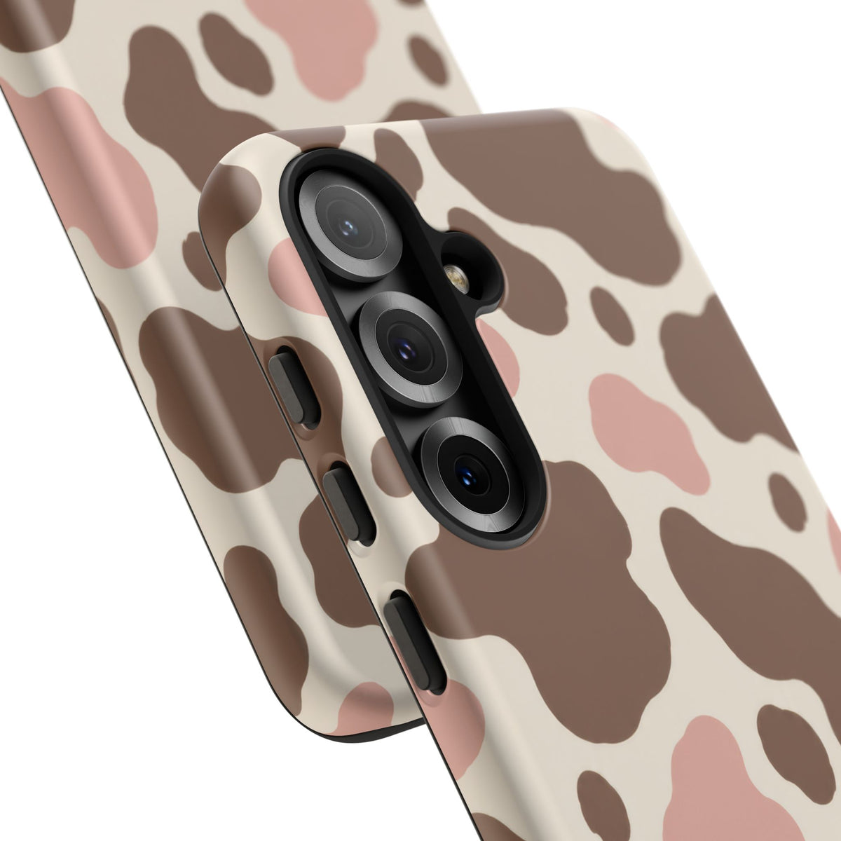 Mocha Blush Samsung Galaxy Tough Case | Brown & Pink Cow Print