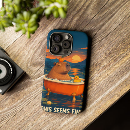 Minor Inconvenience iPhone Tough Case | funny capybara