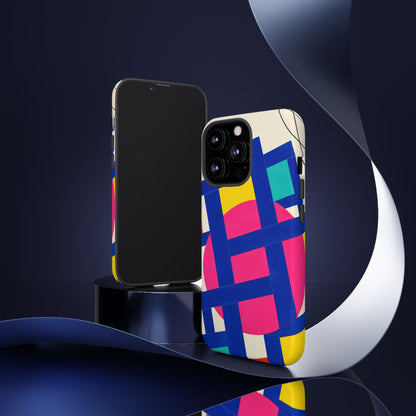 Chromatic Mischief iPhone Tough Case | Geometric Color Block Art