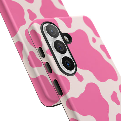 Strawberry Milk Samsung Galaxy Tough Case | Pink Cow Print
