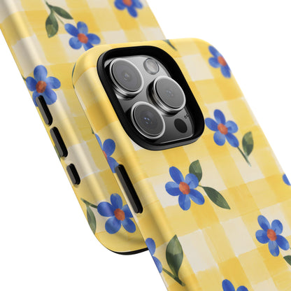 Buttercup Picnic iPhone Tough Case | yellow gingham