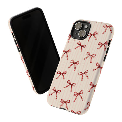 Red Bow iPhone Tough Case | Ribbon Waltz