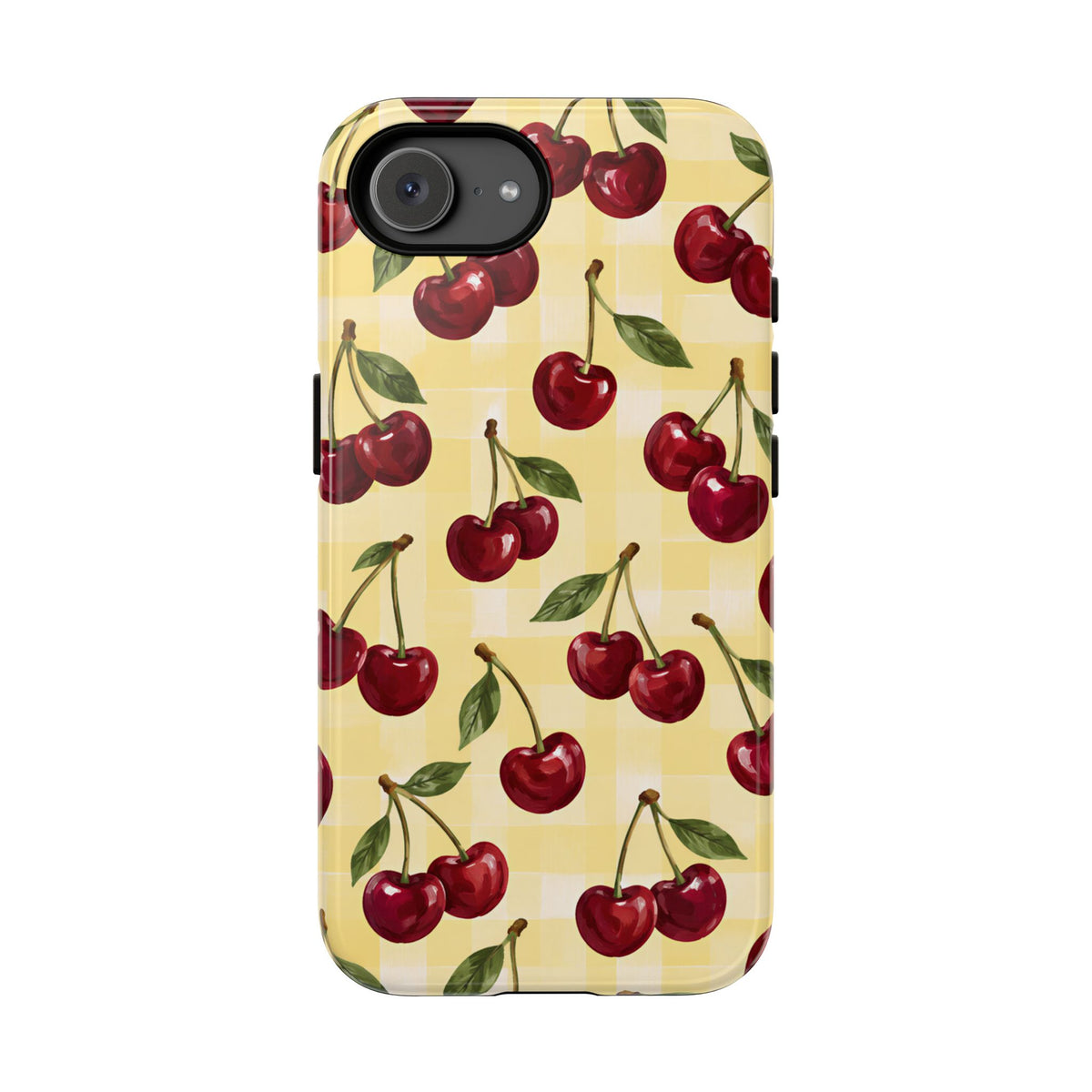 Cherry Gingham iPhone Tough Case | Cherry Picnic