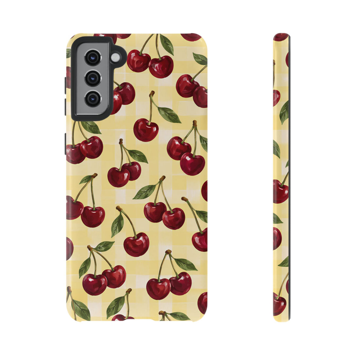 Cherry Gingham Samsung Galaxy Tough Case | Cherry Picnic