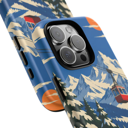 Swiss Skiing — Lift to the Sky iPhone Tough Case