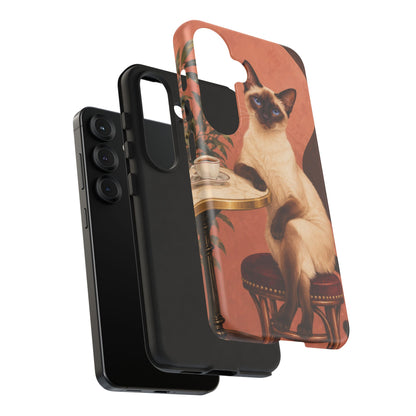 Espresso Cat Club Samsung Galaxy Tough Case | siamese cat