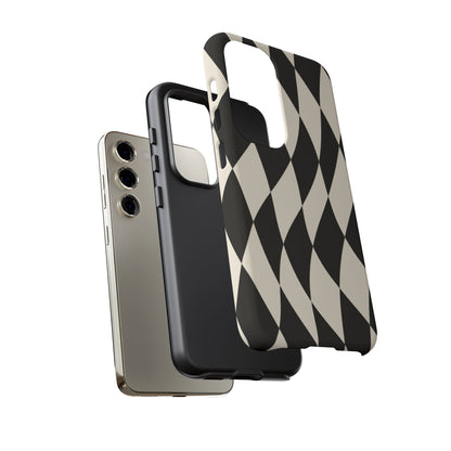 Harlequin Sway Samsung Galaxy Tough Case | Black & White Harlequin