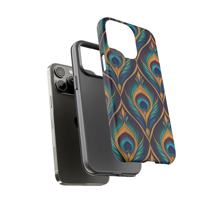 Peacock Nocturne iPhone Tough Case | art deco