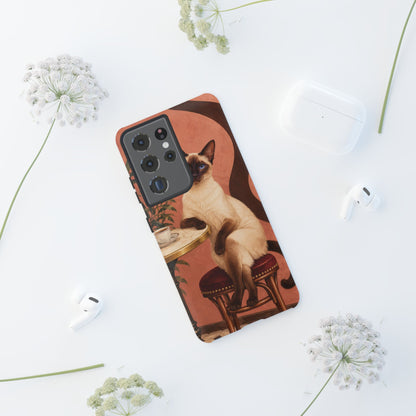 Espresso Cat Club Samsung Galaxy Tough Case | siamese cat