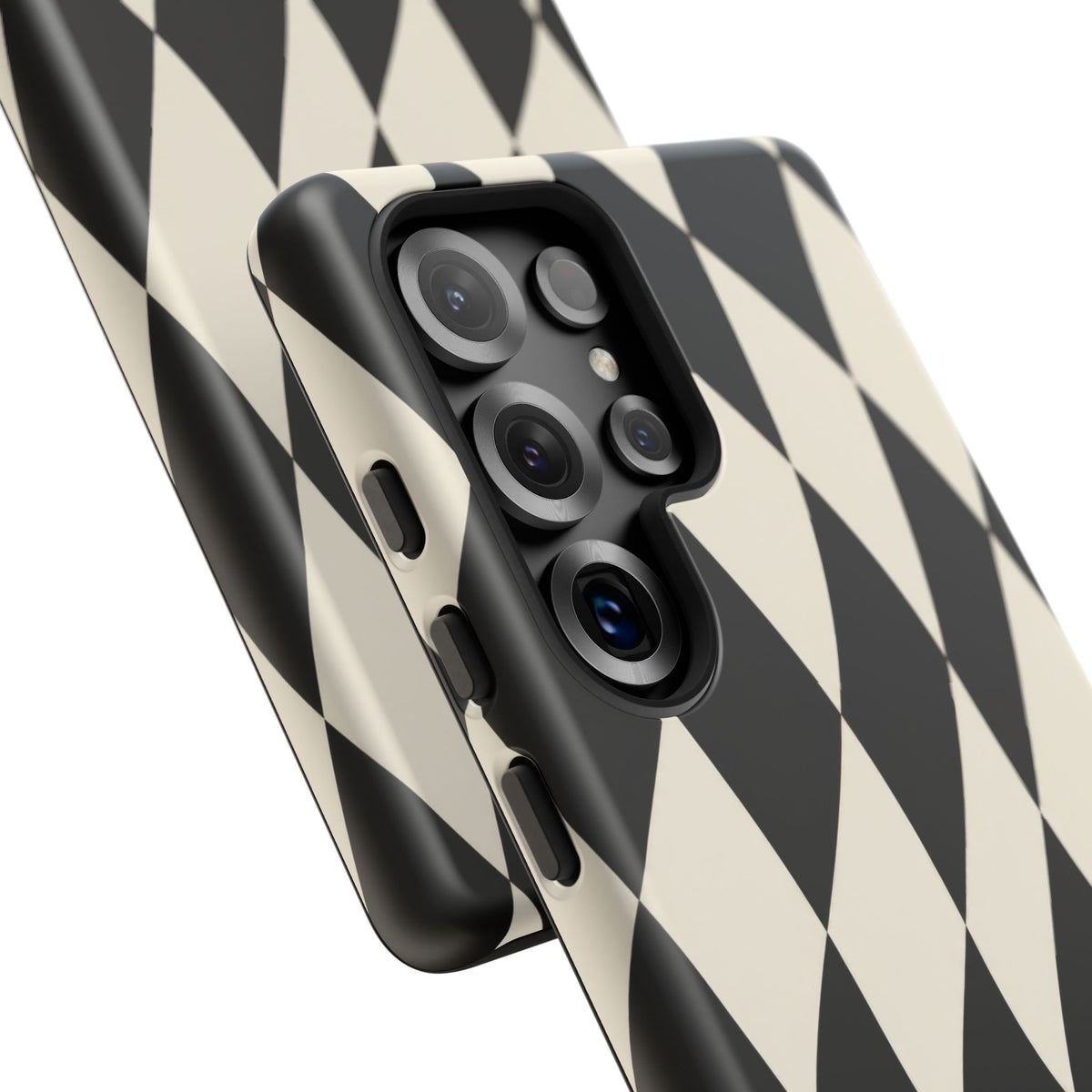 Harlequin Sway Samsung Galaxy Tough Case | Black & White Harlequin
