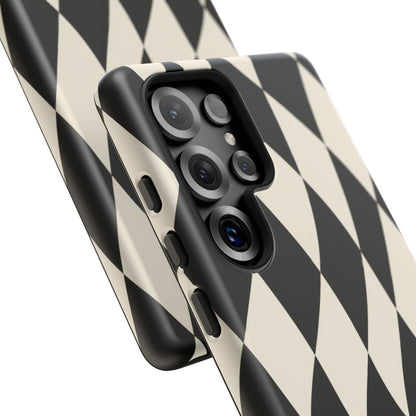 Harlequin Sway Samsung Galaxy Tough Case | Black & White Harlequin