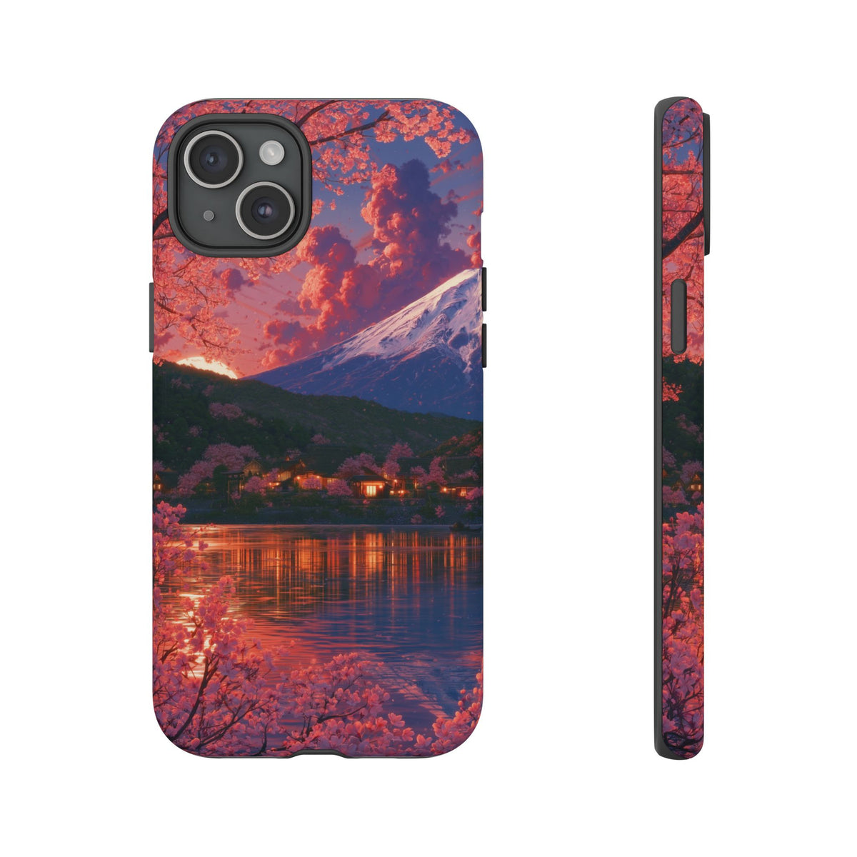 Sakura Lakeside Village iPhone Tough Phone Case