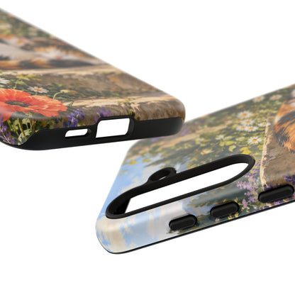 Garden Nap Samsung Galaxy Tough Case | calico cat