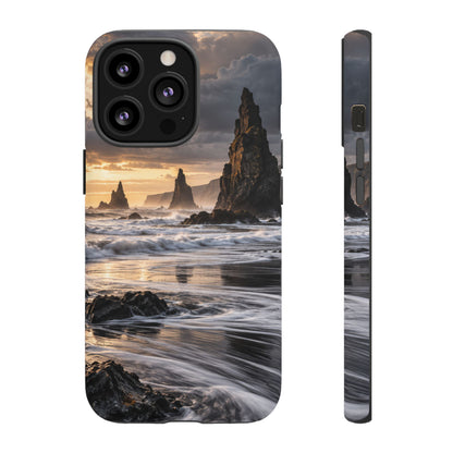 Black Sand and Silver iPhone Tough Case | black sand beach