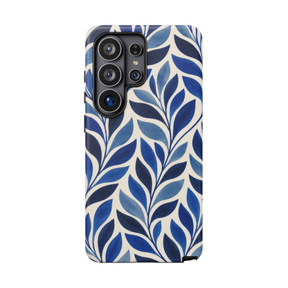 Cobalt Current Samsung Galaxy Tough Case | Cobalt Blue Leaf Pattern