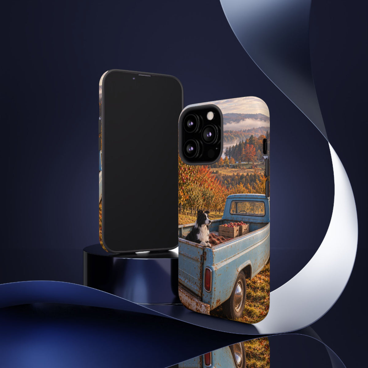 Blue Truck October iPhone Tough Case | border collie