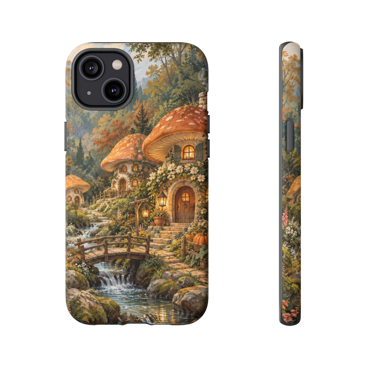 Honeycap Village iPhone Tough Case | Mushroom Village