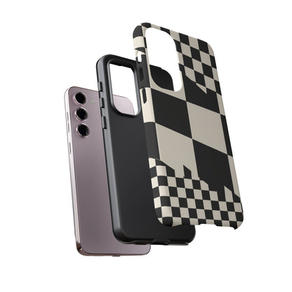 Check Shift Samsung Galaxy Tough Case | Black & White Checkerboard
