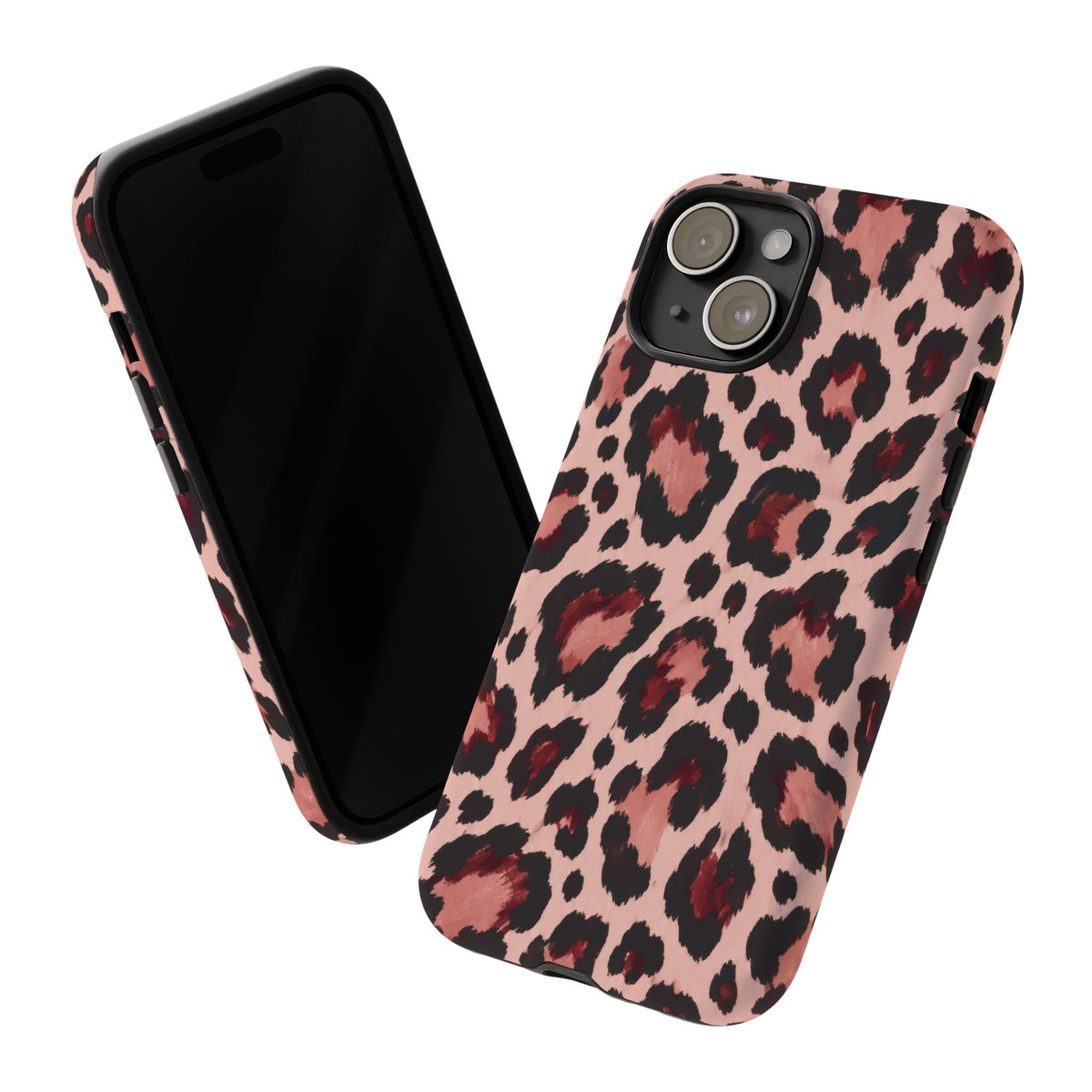 Wild Burgundy iPhone Tough Case | leopard print
