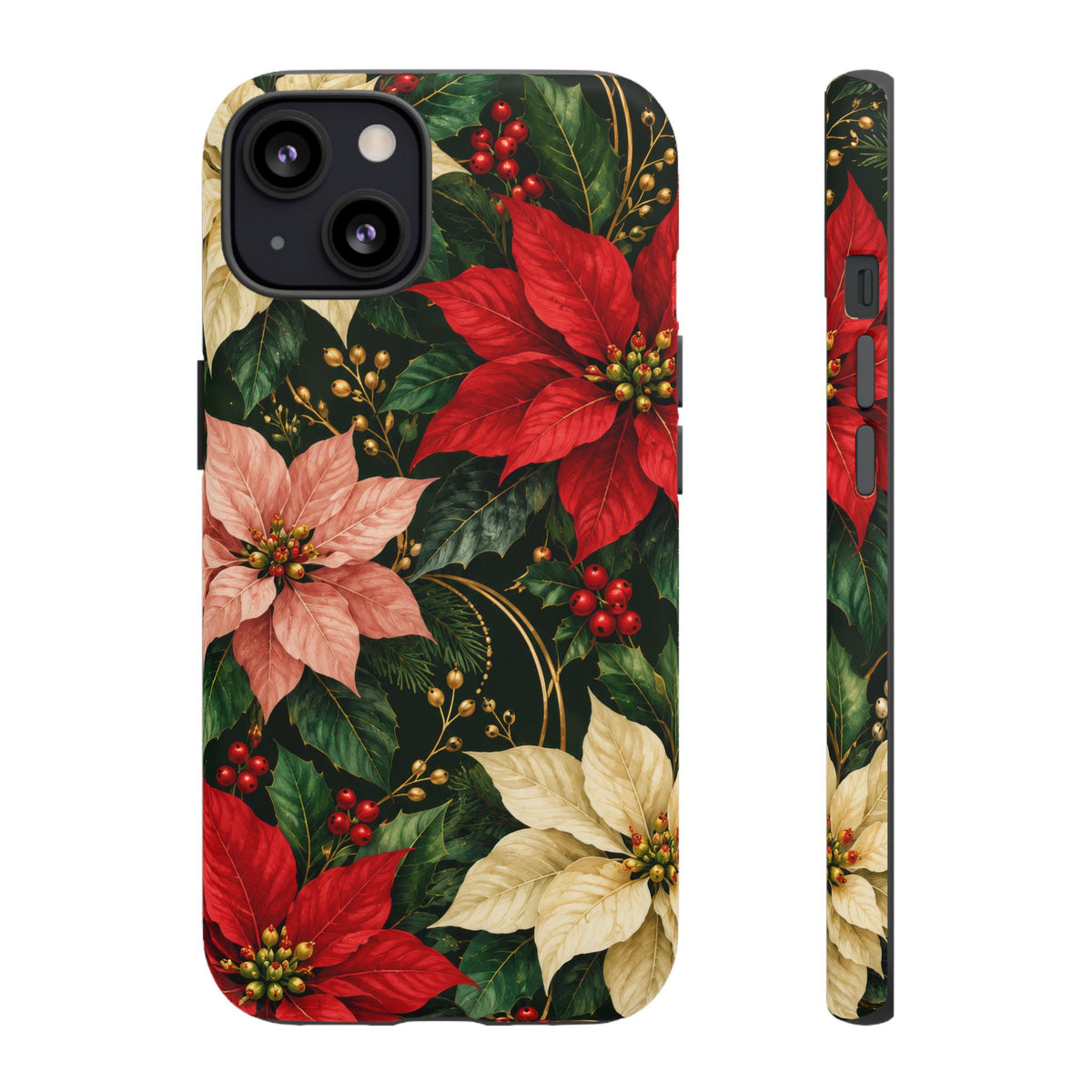 Noel in Bloom iPhone Tough Case | poinsettia