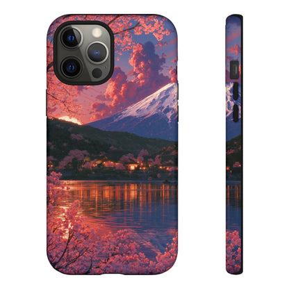 Sakura Lakeside Village iPhone Tough Phone Case