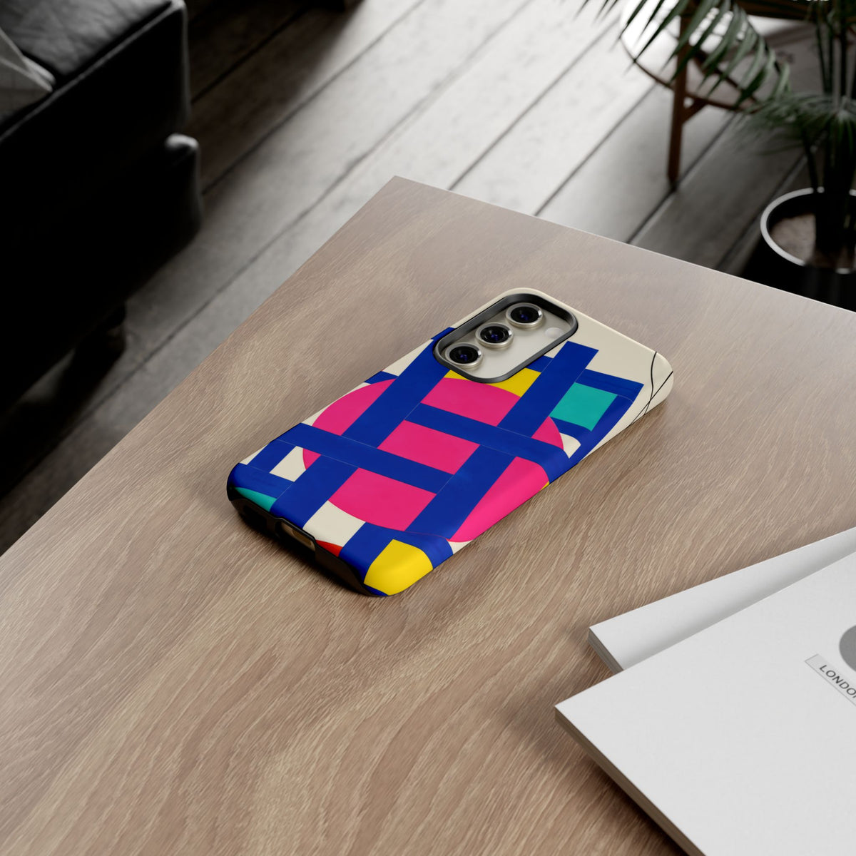 Chromatic Mischief Samsung Galaxy Tough Case | Geometric Color Block Art