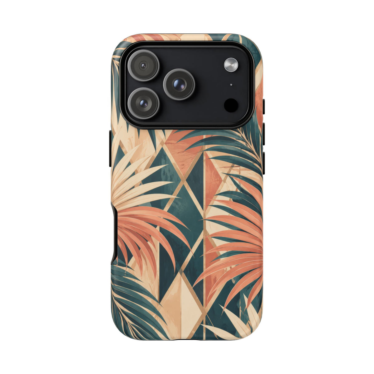 Coral Palm Pavilion iPhone Tough Case | art deco