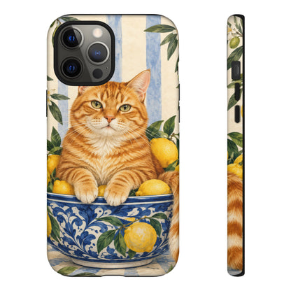 Citrus Inspector iPhone Tough Case | ginger cat