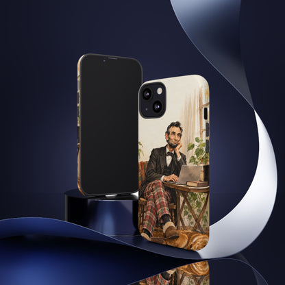 Abe from Home iPhone Tough Case | lincoln work from home