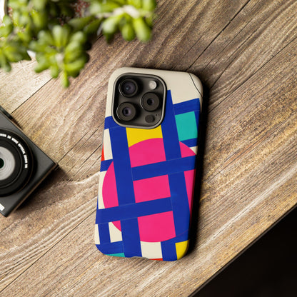 Chromatic Mischief iPhone Tough Case | Geometric Color Block Art