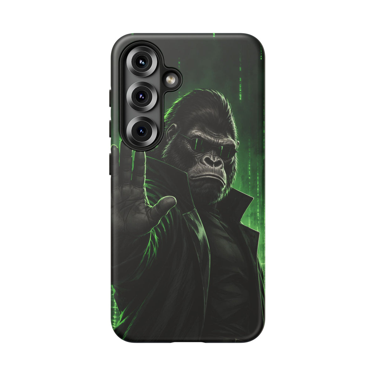 Cyberpunk Gorilla Samsung Galaxy Tough Case | Neon Code Silverback