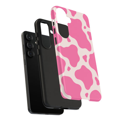 Strawberry Milk Samsung Galaxy Tough Case | Pink Cow Print