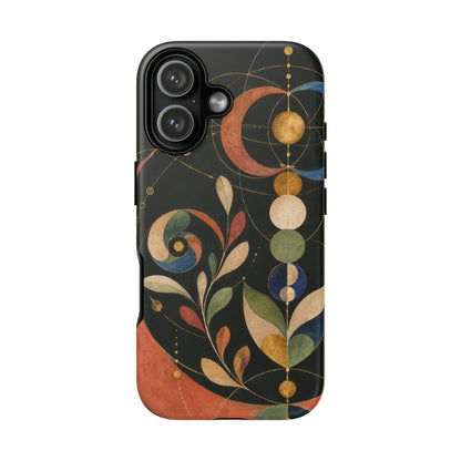 Orbital Garden iPhone Tough Case | Celestial Botanical Geometry