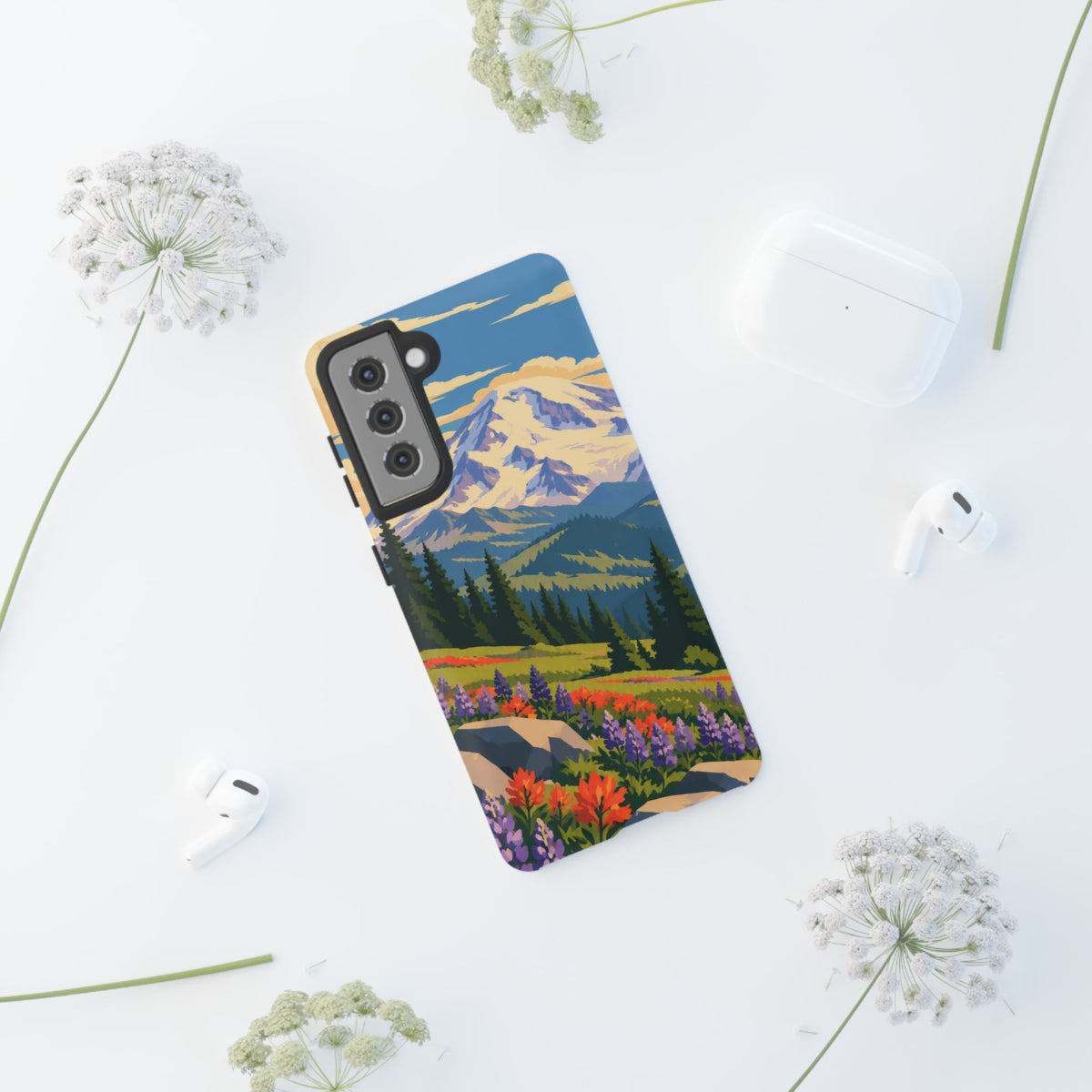 Mount Rainier — Meadow Radiance Samsung Galaxy Tough Case