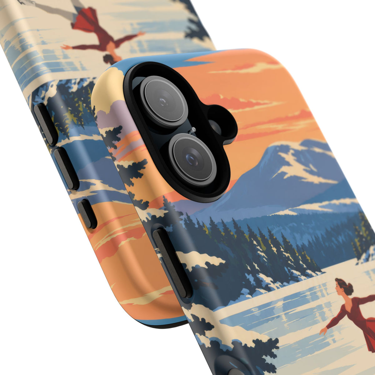 Lake Placid Skater — Winter Glide iPhone Tough Case