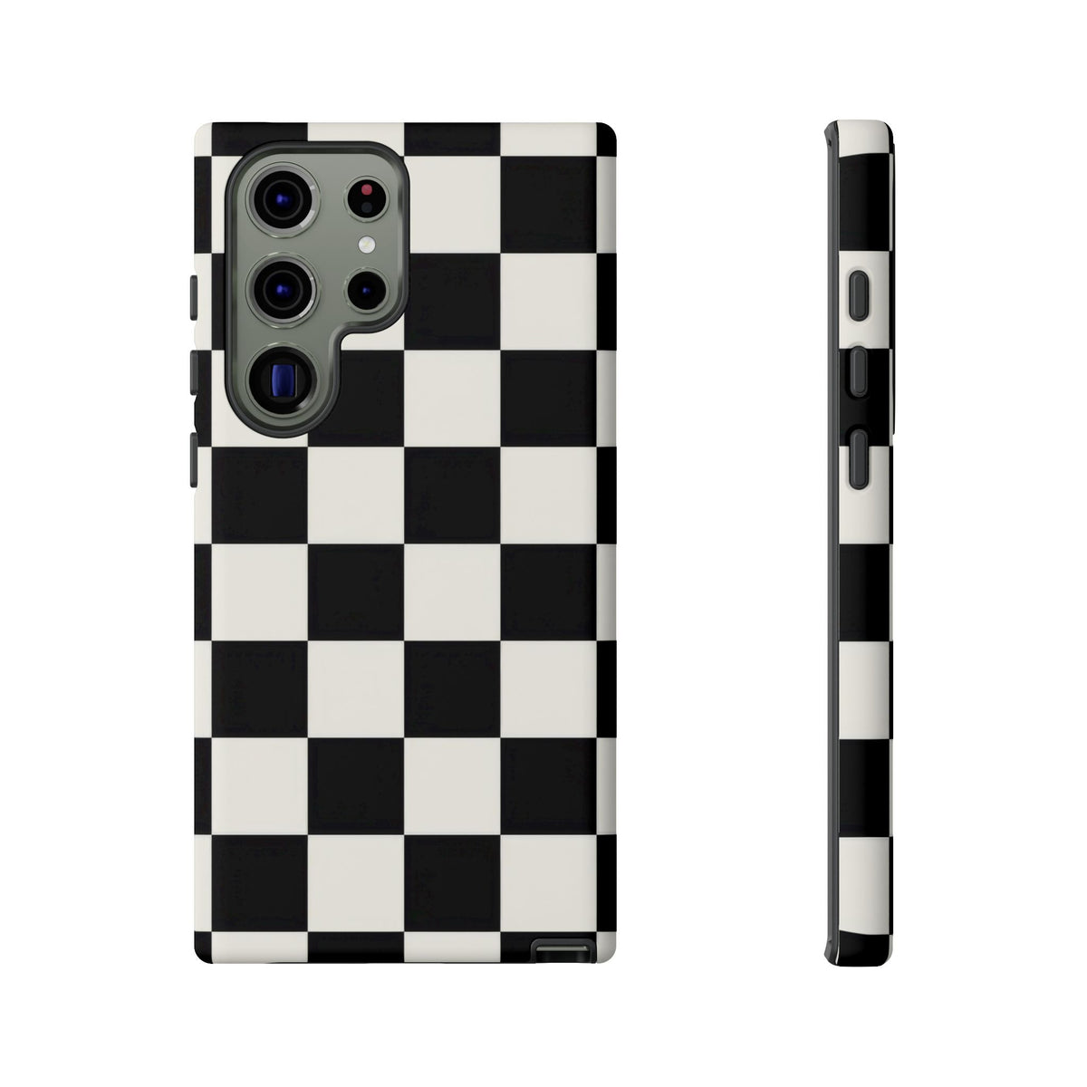 Classic Check Samsung Galaxy Tough Case | Black & White Checkerboard