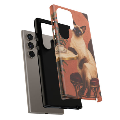 Espresso Cat Club Samsung Galaxy Tough Case | siamese cat