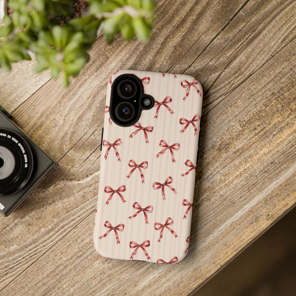Red Bow iPhone Tough Case | Ribbon Waltz