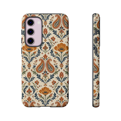 Terracotta Arabesque Samsung Galaxy Tough Case | Terracotta Floral Paisley