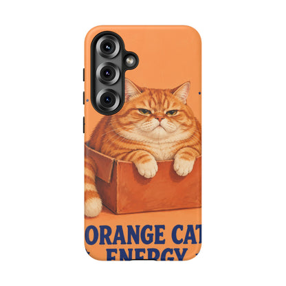 Orange Cat Energy Samsung Galaxy Tough Case
