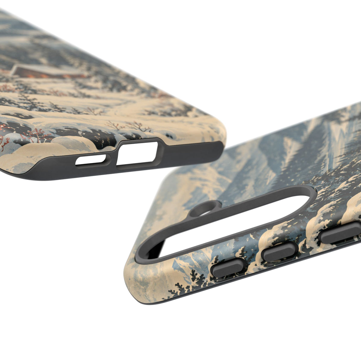 Vintage Winter Cabin Tough Phone Case